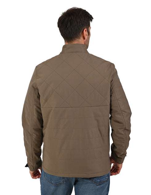 Chamarra color Taupe PORTFOLIO para caballero estilo puffer.